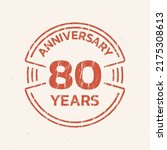 80th anniversary logo or icon.... | Shutterstock .eps vector #2175308613