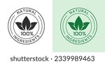 natural ingredients icon  label ...