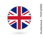 uk flag icon isolated on white... | Shutterstock . vector #754518583