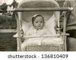 Vintage Photo Of Baby Girl In...
