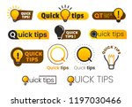 logo quick tips. yellow... | Shutterstock .eps vector #1197030466
