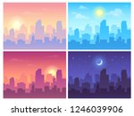daytime cityscape. morning  day ... | Shutterstock .eps vector #1246039906