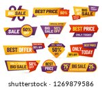 retail sale tags. cheap price... | Shutterstock .eps vector #1269879586