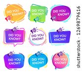 did you know labels.... | Shutterstock .eps vector #1269879616