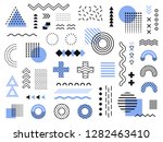 memphis design elements. retro... | Shutterstock .eps vector #1282463410