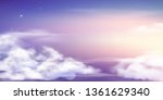 fantasy sky. beautiful fairy... | Shutterstock .eps vector #1361629340