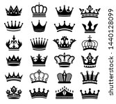 royal crown silhouette. king... | Shutterstock .eps vector #1440128099