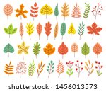 autumn leaves. yellow autumnal... | Shutterstock .eps vector #1456013573