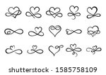 infinity love flourish. hand... | Shutterstock .eps vector #1585758109