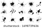 ink drops and splashes. blotter ... | Shutterstock .eps vector #1698739636