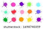 color paint splatter. colorful... | Shutterstock .eps vector #1698740359