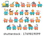 alphabet train with animals.... | Shutterstock .eps vector #1769819099