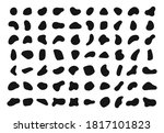 random shapes. black blobs ... | Shutterstock .eps vector #1817101823