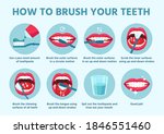 how to brush teeth. oral... | Shutterstock . vector #1846551460