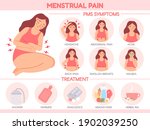menstrual pain. pms symptoms... | Shutterstock .eps vector #1902039250