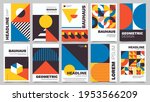 bauhaus posters. modern... | Shutterstock .eps vector #1953566209