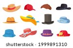 cartoon hats. female and male... | Shutterstock .eps vector #1999891310