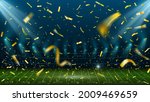 football stadium with golden... | Shutterstock .eps vector #2009469659