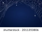 spider web banner. halloween... | Shutterstock .eps vector #2011353806