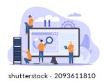 web hosting or cloud computing... | Shutterstock .eps vector #2093611810
