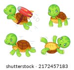 Turtle Child In Different Poses ...