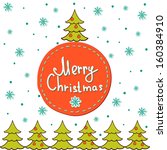 christmas greeting card | Shutterstock .eps vector #160384910