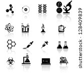 chemistry and science icon set | Shutterstock .eps vector #128409839