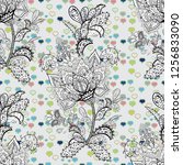 cute floral pattern in the... | Shutterstock . vector #1256833090
