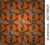beautiful fabric pattern.... | Shutterstock . vector #682738819