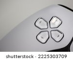 White video console control crosshead, grayish white background