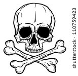 Skull And Crossbones Isolated...
