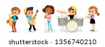child music band. children... | Shutterstock .eps vector #1356740210