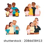 family set  collection  bundle. ... | Shutterstock .eps vector #2086658413