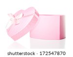 pretty pink heart shaped  polka ... | Shutterstock . vector #172547870