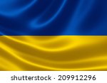 3d rendering of ukraine's flag... | Shutterstock . vector #209912296