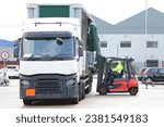 Small photo of FLT Counterbalance driver loading lorry