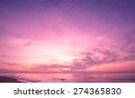 Beautiful sunrise sky in purple filter.