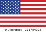 flag of the usa vector isolated ... | Shutterstock .eps vector #211754326
