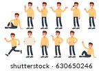 set of a guy in casual clothes... | Shutterstock .eps vector #630650246