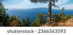 Small photo of Mountain overlook with a view of the San Juan Islands. The vista includes Orcas Island across Rosario Strait as seen from the Baker Preserve on Lummi Island, Washington.