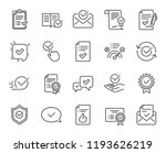 approve line icons. set of... | Shutterstock . vector #1193626219