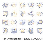 social media line icons. set  ... | Shutterstock .eps vector #1237769200