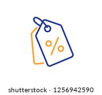 shopping tags line icon.... | Shutterstock .eps vector #1256942590