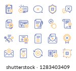 reject or cancel line icons.... | Shutterstock .eps vector #1283403409