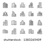 Buildings Line Icons. Bank ...