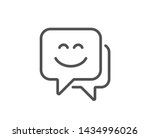 smile face line icon. happy... | Shutterstock .eps vector #1434996026