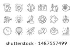 startup line icons. launch... | Shutterstock .eps vector #1487557499