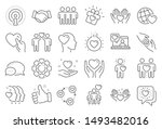 friendship and love line icons. ... | Shutterstock .eps vector #1493482016