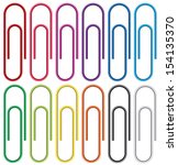 Paper Clips Isolated On White...