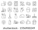 cleaning line icons. laundry ... | Shutterstock .eps vector #1556900249